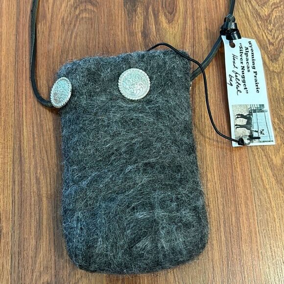 NWT Linda Davis Studio and felted alpaca handbag Crossbody bag pouch artisan sou - Picture 1 of 6